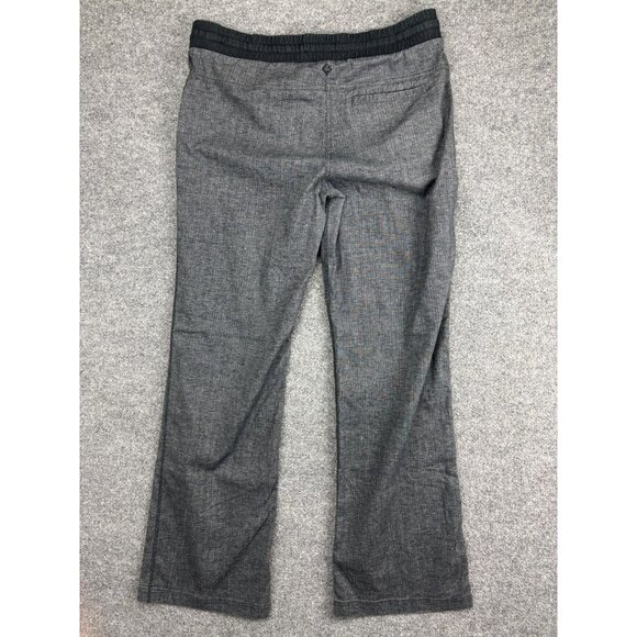prAna Mantra Pants Womens Large Gray Hemp Blend Drawstring Elastic Waist Relaxed - Picture 7 of 8